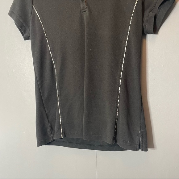 IZOD Black Women's short sleeve Polo Shirt size medium - Picture 3 of 8